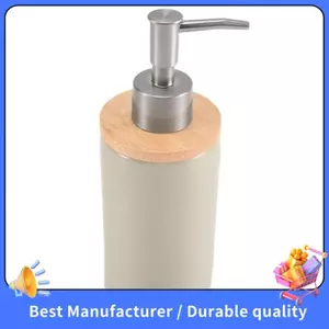 Hộp đựng xà phòng gốm sứ 400Ml, Phong cách Bắc Âu, Hộp đựng xà phòng Lotion cho nhà bếp và phòng tắm -Grey