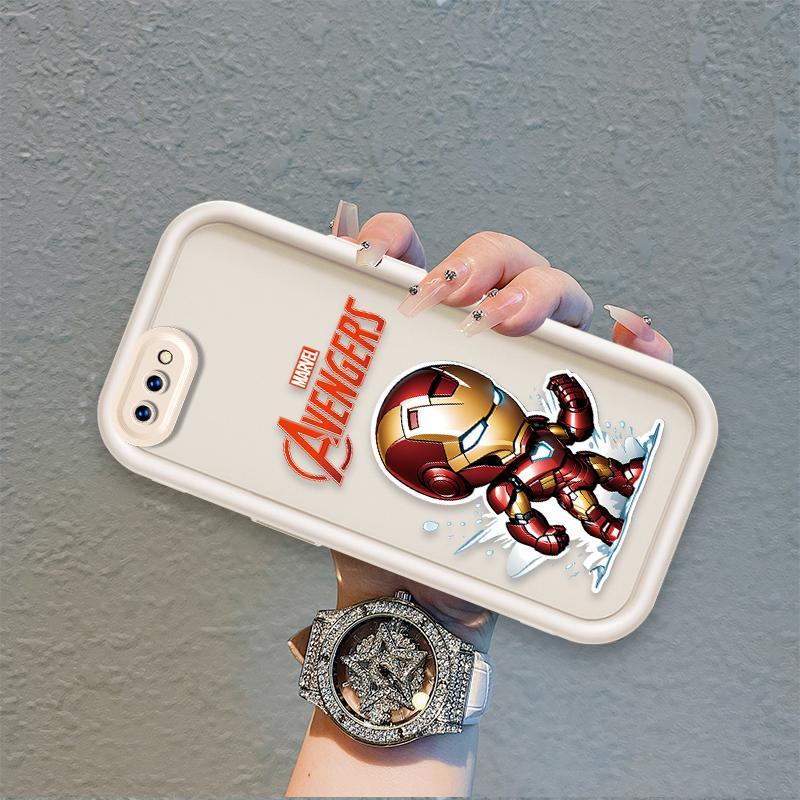 Áp dụng cho OPPO A3S A12E Vỏ điện thoại thông minh silicon hoạt hình TPU Captain America Iron Man Angel Angel Eye Ốp lưng chống sốc