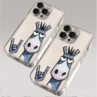 Ốp lưng trong suốt thời trang trừu tượng ngộ nghĩnh Ngựa Bán chạy Thích hợp cho iPhone 17promax / 16promax / 13 / 15pro / xr / 14pro / 13promax / 16plus / 17 Vỏ điện thoại chống sốc