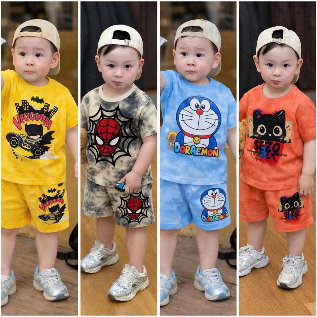 Sét đồ MÈO CUTE cho bé 7-50kg COMBO 4Bộ/4màu QUẦN ÁO bé trai và bé gái UNISEX NAM NỮ