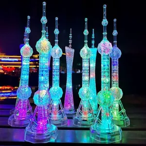 Quảng Châu Tháp Đèn Lồng Eo Nhỏ Mẫu Youguangzhou Lưu Niệm Đồ Trang Trí Đồ Chơi Trẻ Em Tháp Quảng Châu 4.23