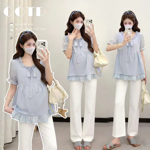 Trang phục bà bầu Váy búp bê xù giảm tuổi mùa hè