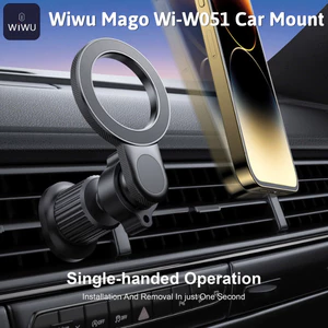 Giá Đỡ Điện Thoại Ô Tô WIWU Mago Magnetic Car Mount (Wi-W051) - Gắn Cửa Gió Hút Từ Tính Siêu Mạnh 2400G, Xoay 360 Độ