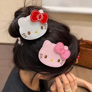 Dễ thương KT mèo không dấu chân tóc dán nữ cắt tóc sắp xếp nghệ thuật ma thuật dán  chân kẹp bên cạnh trang trí