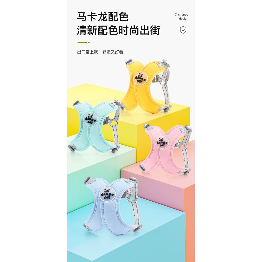 【Ready Stock】 New Pet Hand Holding Rope Vest-Style Dog Breast Strap Reflective Dog Hand Holding Rope Pet Supplies 792h