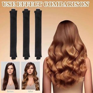 Máy Uốn Tóc Không Nhiệt 3 Chiếc Nhung Cover Không Hư Tổn Nhiệt Ngủ Tạo Kiểu Tóc An Toàn Lâu Dài Uốn Cong
