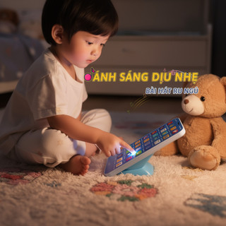 Đồ chơi điện thoại học tập cho trẻ em Việt Nam Bài hát ABC Âm thanh động vật Đèn LED Loại C Sạc nhạc