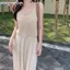 Áo Tank Top Croptop Nữ Màu Trơn Phong Cách Vintage Thích Hợp Mùa Hè
