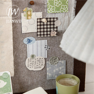 JIANWU Fragment Dot Series Vintage Dot Phong Cảnh Chất Liệu Cắt Dán Thêu Sò Nhãn Dán Sáng Tạo DIY Tạp Chí Văn Phòng Phẩm