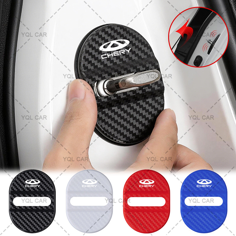 1 / 4 Cửa Ô Tô Chống Rung Đệm Miếng Lót Khóa Cửa Ô Tô Chống Sốc Cho Chery Tiggo 2 3 4 5 7 PRO 8 ARRIZO7 E3 E5 A3 A5