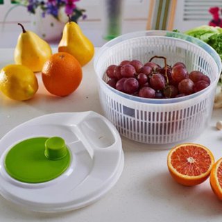 Salad Spinner Máy Sấy Rau Củ Dung Tích Lớn PP Rõ Ràng Bát Thoát Nước Nhanh Nhà Bếp Bảo Quản