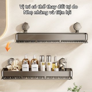 Hút Chân Không Kệ Phòng Tắm Thép Carbon Abs Treo Tường Chống Rỉ Sét Dễ Dàng Loại Bỏ Giá Để Đồ