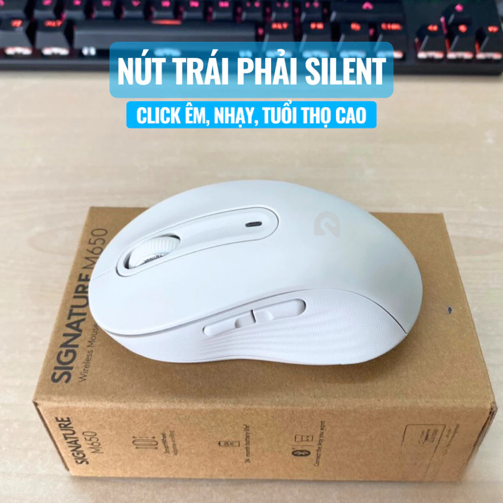 Chuột Bluetooth Không Dây M650 M650L Nhấp Êm Silent DPI Nhạy Wireless USB Nhỏ Gọn Dùng Văn Phòng
