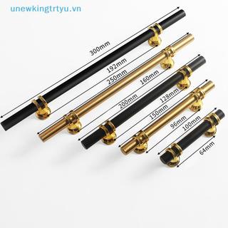 Tay nắm tủ vàng hiện đại Unewtyu - Núm ngăn kéo rắn cho nội thất nhà bếp có chất liệu hợp kim kẽm VN