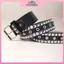MYPANDA Thắt lưng da thời trang studded gothic, điều chỉnh được, phù hợp phong cáchpunk