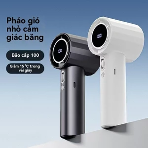 Quạt mini cầm tay Quạt phản lực có thể sạc lại Gió mạnh 100 Gear Tốc độ gió Màn hình kỹ thuật số Quạt