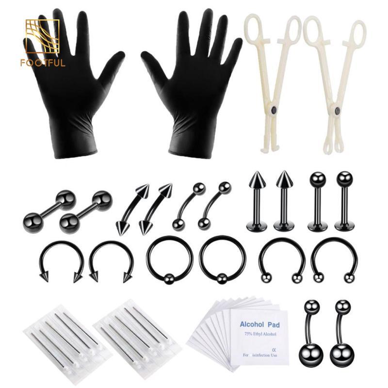 Đồ dùng xăm chuyên nghiệp - Bộ 42 dây chuyền body cho lông mày, bụng và lưỡi