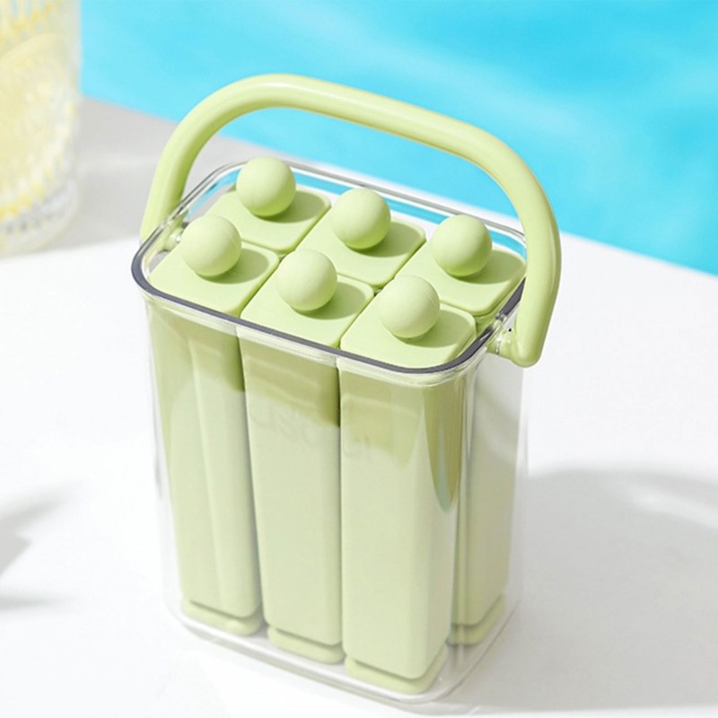 COO Silicone Ice Stick Maker Dễ dàng phát hành Bộ khuôn làm đá viên có nắp hộp lưu trữ