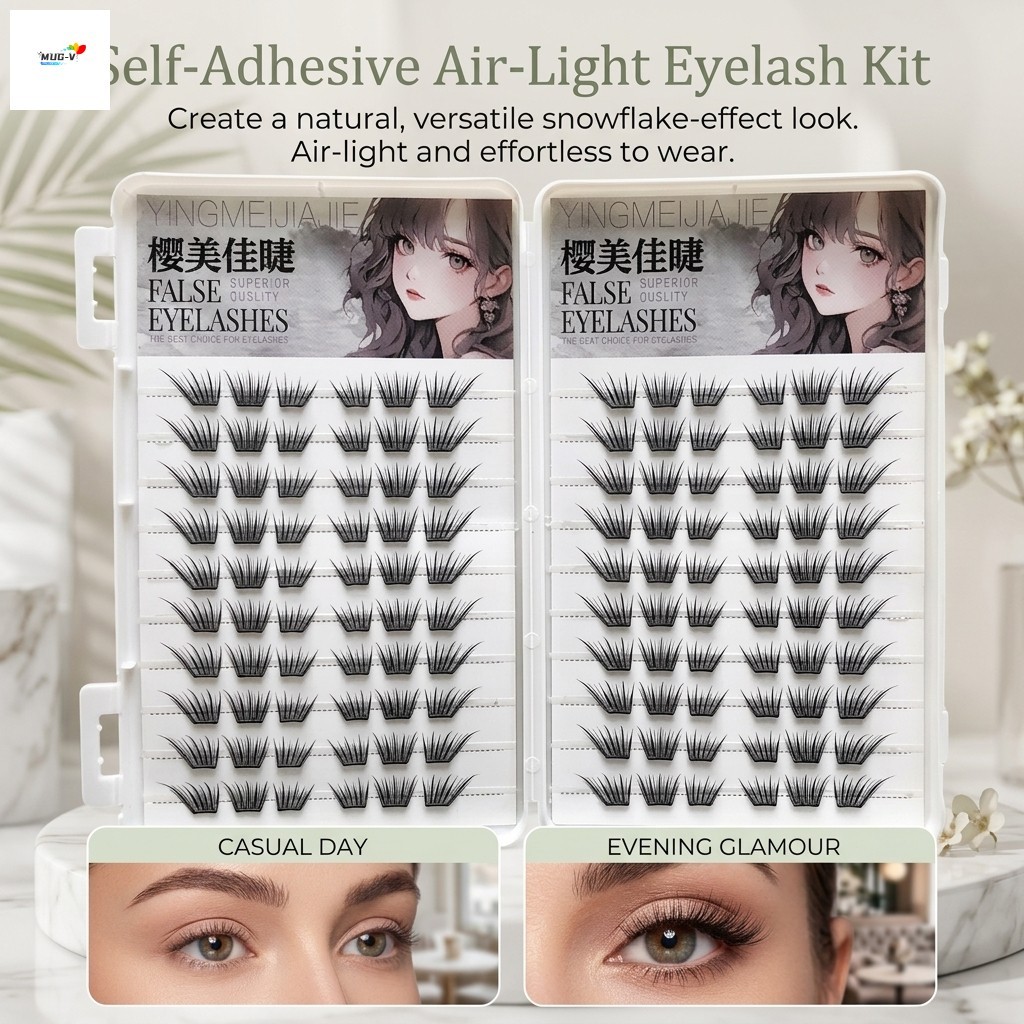 Bông tuyết Lông mi giả cá nhân Tự nhiên Airy Look C Curl Chiều dài hỗn hợp