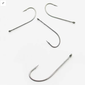 5 Chiếc Dài Chân Thẳng Móc Mắt Cho Bass Pike Mồi Mềm Hạng Nặng Thép Carbon Cao Không Cỏ Móc Câu Cá Với Fine Barb