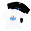 Áo sơ mi unisex cổ tròn làm từ cotton cao cấp với họa tiết gradient màu sắc