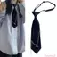 FF Sinh Viên Pre Buộc Dây Buộc Cổ Preepy Nhìn Trang Trí Pin Kim Loại Dây Xích Tối Cà Vạt Cravat Cổ Điển Đeo Phụ Kiện