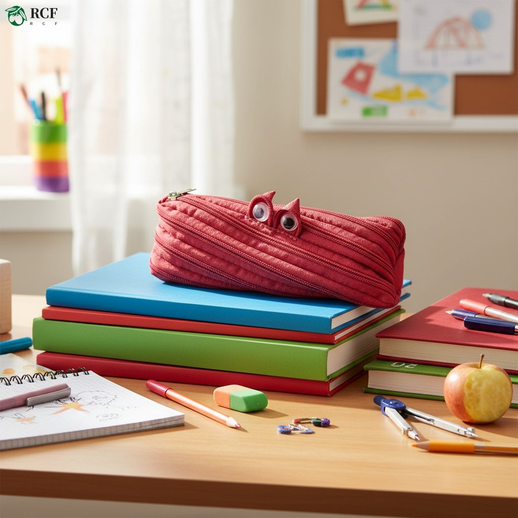 Hộp đựng bút chì Canvas Monster Design - Dung tích lớn Bền nhẹ cho học sinh