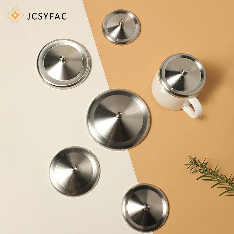 JCSYFAC Nắp Cốc Nắp Nắp Cốc Inox Có Trà Cà Phê Kim Loại Cốc Uống Nước Nóng Thay Thế Nước Gốm Tumbler Đồ Uống Mới