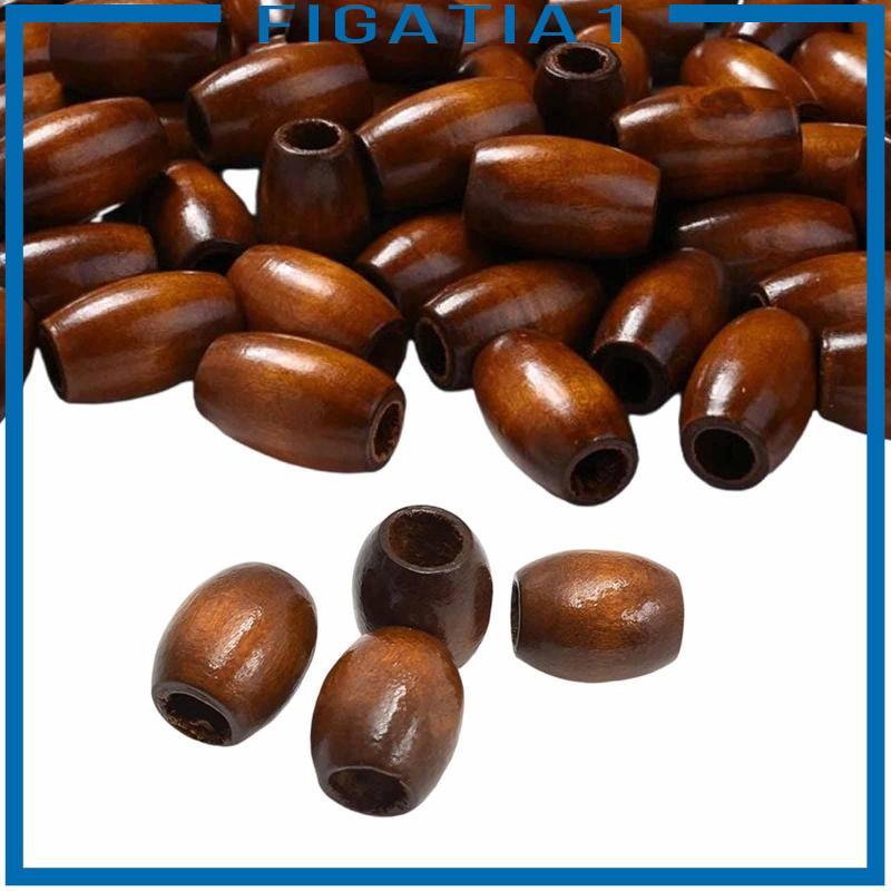 100 Miếng Lỗ Lớn Hình Bầu Dục Hạt Gỗ Thủ Công Phụ Kiện Miếng Đệm Mặt Dây DIY Thích Hợp Cho Vòng Tay Dây Chuyền Tóc Trang Trí Nhà Cửa Quà Tặng