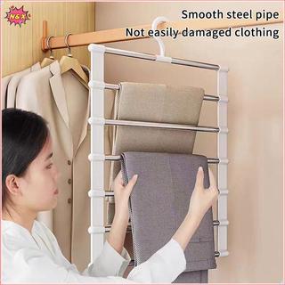 Móc treo quần áo có thể gập lại tiết kiệm không gian N & X Quần dài 5 lớp Ra Tủ quần áo sắp xếp để lưu trữ tủ quần áo phòng ngủ.