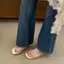 TT Dây Đeo Bằng Dày Gót Chân Mở Giày Sandal Nữ 2026 Mới Phù Hợp Với Váy Giày Cao Gót Thấp