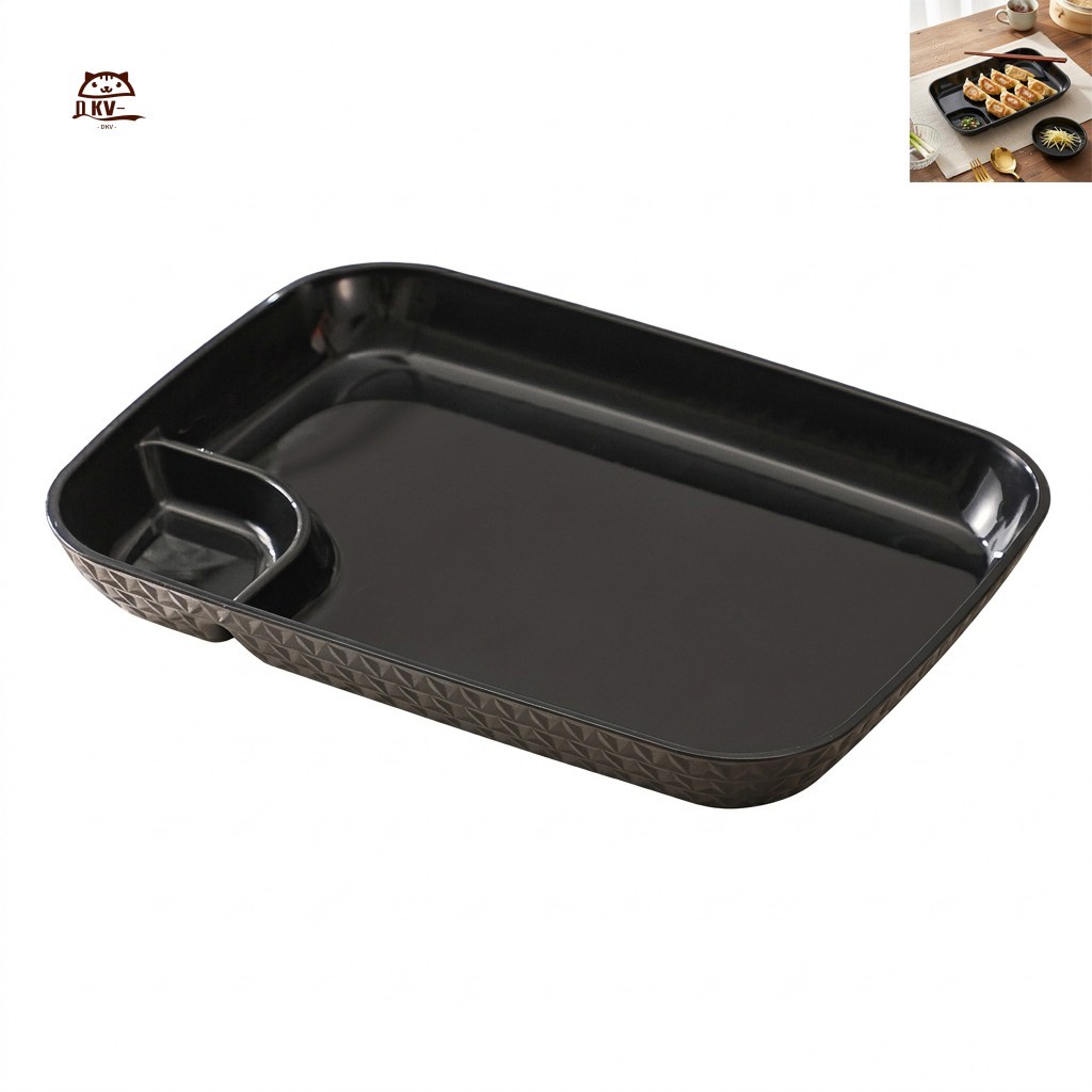 Bộ đĩa bánh bao kèm đĩa nước sốt và lưới nhúng để sử dụng tại nhà Đĩa ăn nhẹ đa chức năng