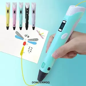 Bút in 3D DONOVANQQ, Bút vẽ DIY tốc độ có thể điều chỉnh USB, Màn hình LED vui nhộn Tranh an toàn với bút 3D PLA Đồ chơi thông minh