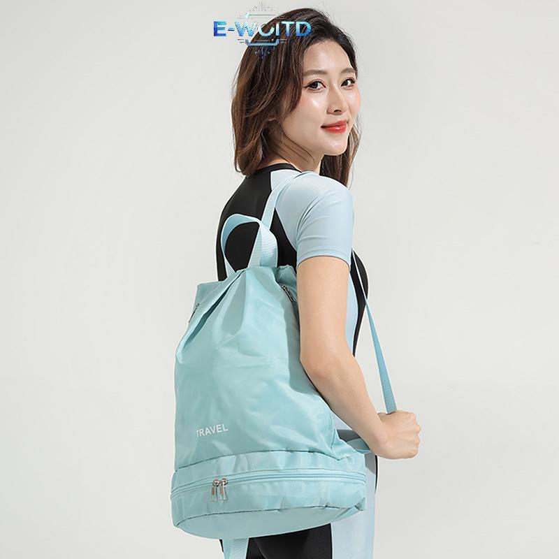 E-WOITD Ướt Khô Tách Thể Dục Túi Bơi Du Lịch Chống Thấm Nước Túi Thể Thao Bóng Rổ Túi Bóng Đá Đi Bộ Đường Dài Leo Núi Bapa E-WOITD