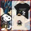 GC1 Star Wars Snoopy NASA 220g cotton dày áo thun mùa hè Anime tay ngắn hàng đầu GC1