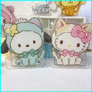HT2 Sanrio Hoạt Hình Acrylic Bàn Chải Nồi Kẹp Quà Tặng Cho Bé Gái Bàn Trang Trí Kuromi Giai Điệu Cinnamoroll Bút Hộp Đựng TH2