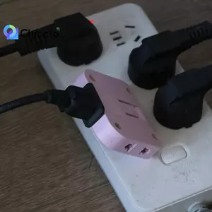 Bộ chuyển đổi điện cắm mở rộng 3 trong 1 EU Xoay 180 độ cho bộ chuyển đổi sạc điện thoại di động Soet Nice