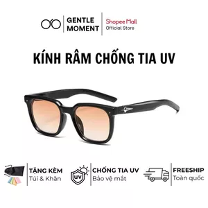 Kính râm gọng vuông nam nữ GENTLE MOMENT kính mát chống tia UV chống nắng chống bụi phong cách thời trang GM9547