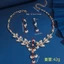Vòng cổ Bông tai Gói trang sức Kim cương hợp kim cổ điển Thích hợp cho phụ kiện tiệc cưới 26.5.6