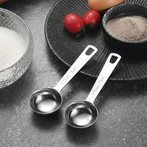 🌤️COD🌤️15ml Muỗng Cà Phê Inox Muỗng Đo Cà Phê Sữa Muỗng Đậu Tay Cầm Dài Thìa Cà Phê Nướng Dụng Cụ Cà Phê