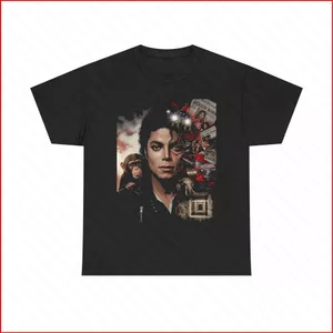 GC1 Michael Jackson Hỗn Hợp Truyền Thông Nghệ Thuật Áo Thun Dance Crew Tee Vintage Vua Nhạc Pop Quà Tặng GC1