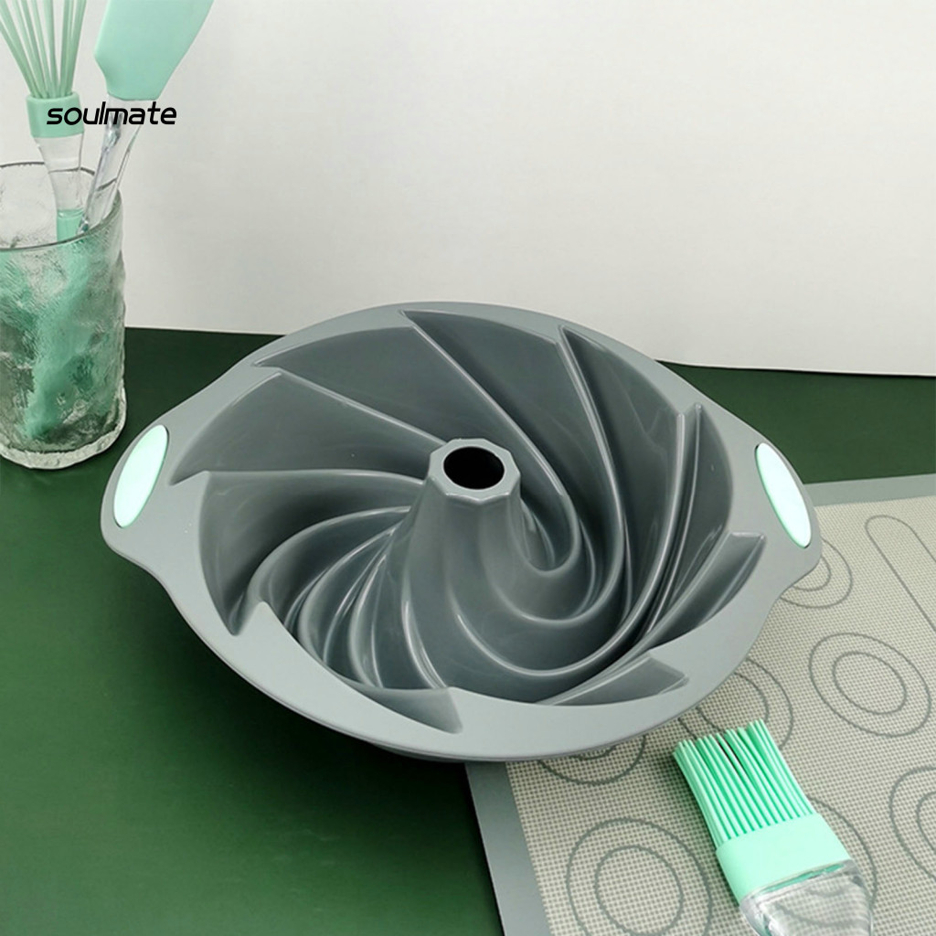 Linh hồn| Khuôn Làm Bánh Cấp Thực Phẩm Chịu Nhiệt Chống Dính Ren DIY Silicon Voan Bánh Chảo Xoắn Ốc Bánh Donut Khuôn Nhà Bếp Tiện Ích