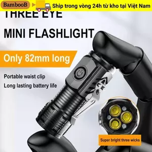 Đèn pin ngón tay cái BAMBOOB, Đèn pin Mini có thể sạc lại ABS, Đèn pin Led 5 bánh chiếu sáng siêu mạnh