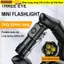 Đèn pin ngón tay cái BAMBOOB, Đèn pin Mini có thể sạc lại ABS, Đèn pin Led 5 bánh chiếu sáng siêu mạnh