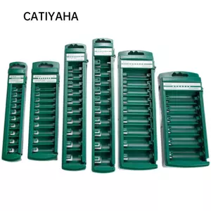 Hộp đựng cờ lê CATIYAHA, Hộp đựng cờ lê bằng nhựa 1 / 4 "3 / 8" 1 / 2 ", Dụng cụ lưu trữ ổ cắm màu xanh lá cây đa chức năng ABS Bits ổ cắm lục giác