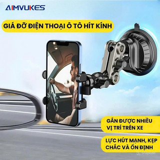 Giá đỡ điện thoại trên ô tô hút kính B1 VuaAuto xoay 360 độ đa góc quay phim xem bản đồ tiện lợi AIMVUKES