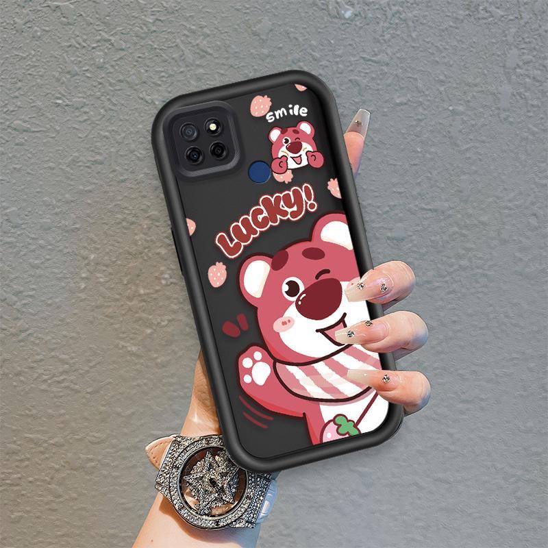Ốp Lưng Cho Realme C12 C25 C25S C21Y C25Y C15 Narzo 30A Narzo 20 Vỏ Điện Thoại Mềm Silicon Hoạt Hình TPU Lotso Gấu Câu Chuyện Đồ Chơi Mắt Thiên Thần Ốp Lưng Chống Sốc
