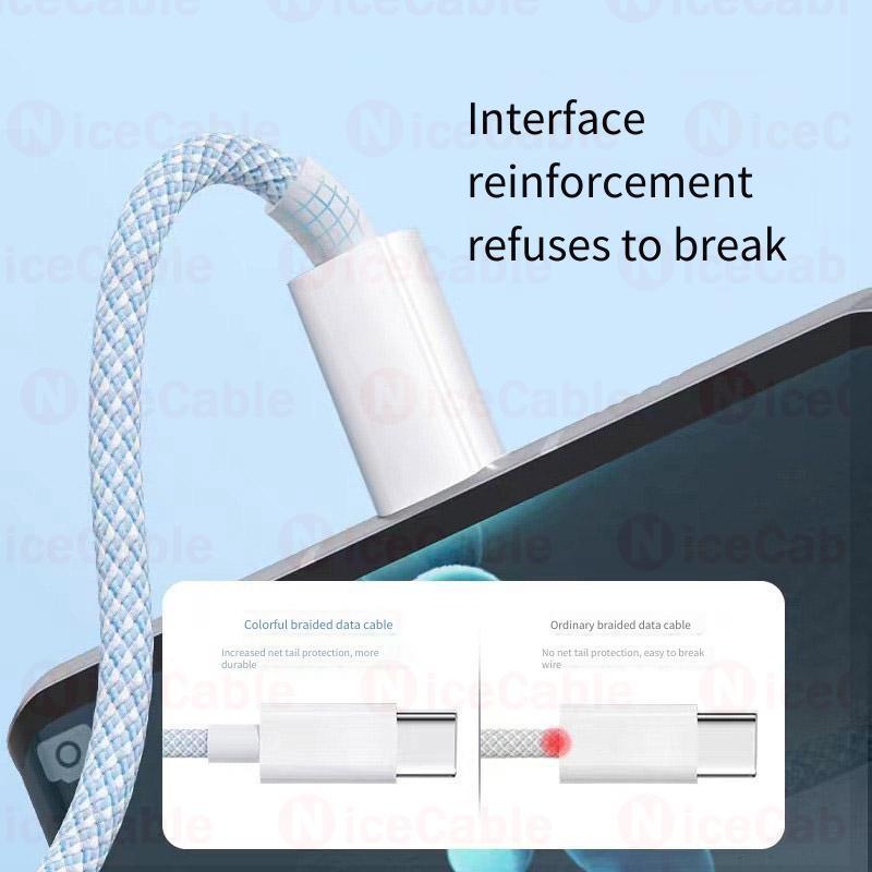 Cáp dữ liệu sạc nhanh an toàn 66W Type-C Cáp dữ liệu sạc dệt đầy màu sắc 3 trong 1 480Mbps Cáp dữ liệu sạc cho điện thoại Máy tính bảng Power Bank