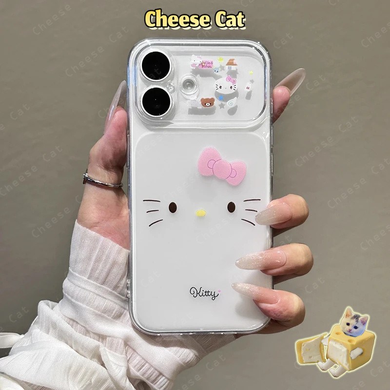 Chuyển sang tuổi 17PM Ốp điện thoại bảo vệ họa tiết ống kính Kitty dễ thương cho iPhone Xs XR 11 12 13 14 15 16 Pro Max