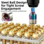 BORAGETE 1 / 5 Cái Tay tuốc nơ vít khí nén, Ổ cắm đầy màu sắc 8mm loại kẹp, Ổ cắm chuôi lục giác chống mài mòn đa năng Độ cứng cao không từ tính cho tuốc nơ vít khí nén